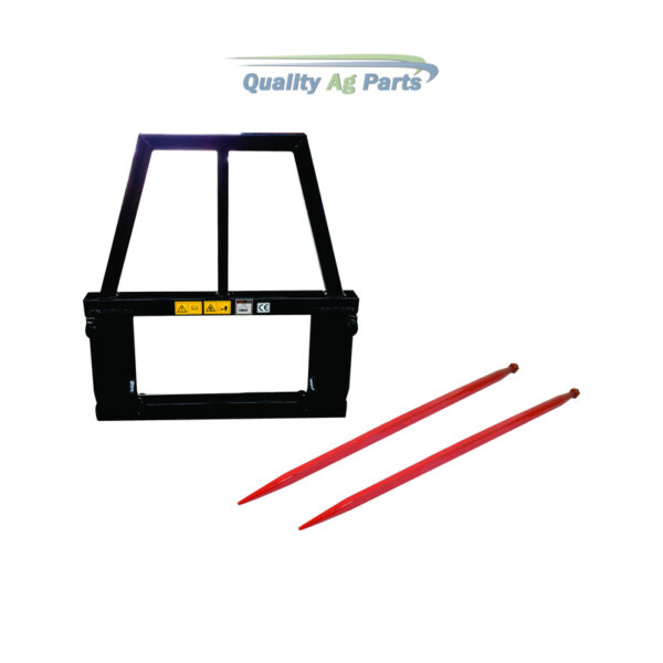 High Back Bale Frame - 2 x M28 x 1250mm SHW Tines