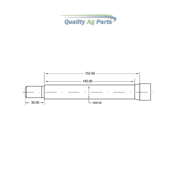 Loader Tine - Straight - Spoon End 1,290mm, Thread size: 3/4'' (Round)   To fit as: 280016 - Image 2